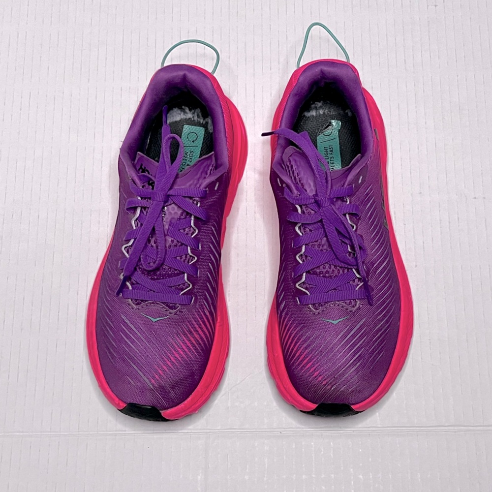 Hoka Women's Purple and Hot Pink Athletic Running Shoes - Picture 7 of 11